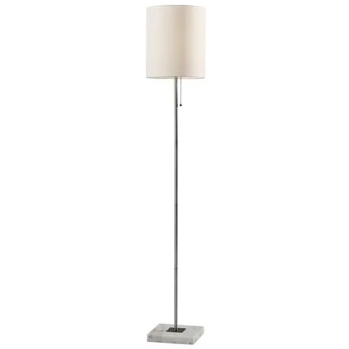 Nina Floor Lamp - Black/White Marble