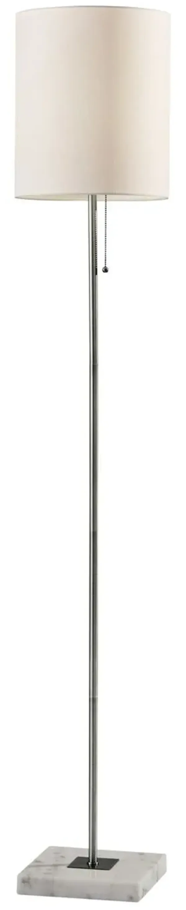 Nina Floor Lamp - Black/White Marble
