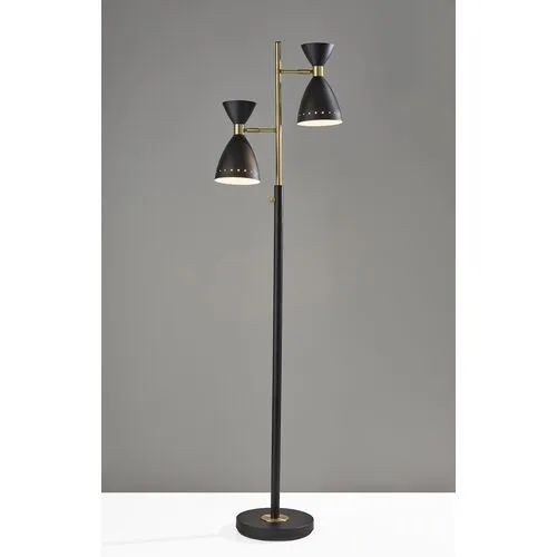 Jax Floor Lamp - Black/Brass