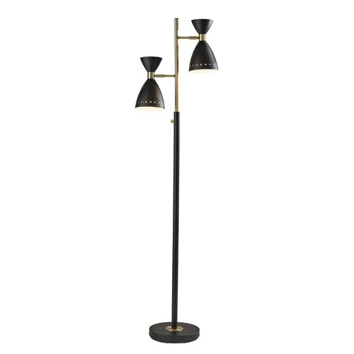 Jax Floor Lamp - Black/Brass