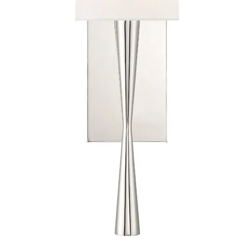 Trenton 1-Light Wall Mount - Polished Nickel - Crystorama - Silver