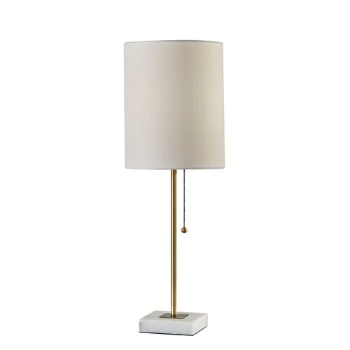 Ayden Table Lamp - Brass/White