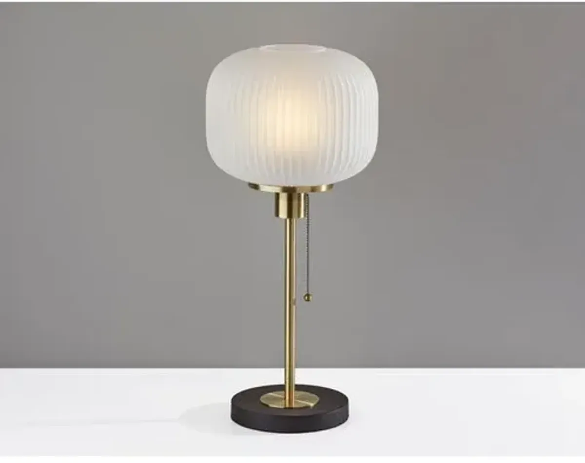 Becky Table Lamp - Black/Brass