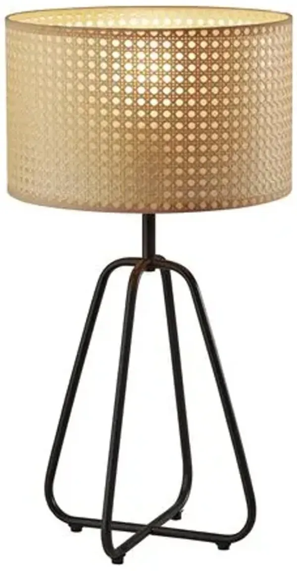 Brees Table Lamp - Black/Natural