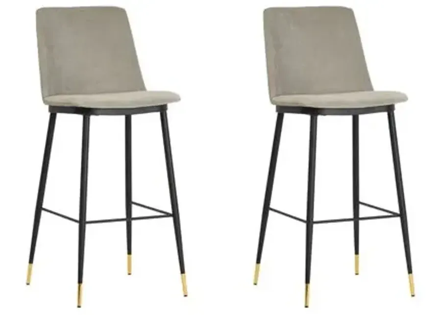 Set of 2 Isla Counter Stool - Gray