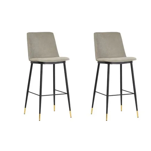 Set of 2 Isla Counter Stool - Gray