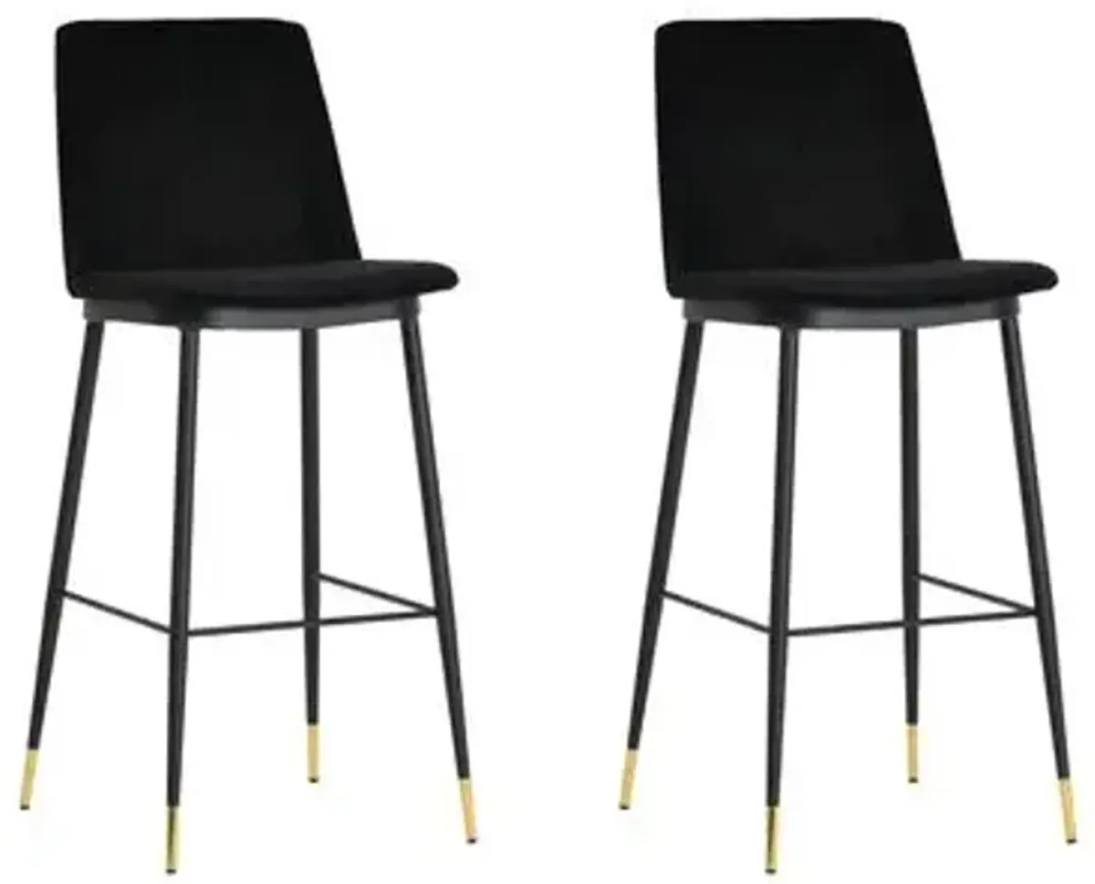 Set of 2 Isla Counter Stool - Black