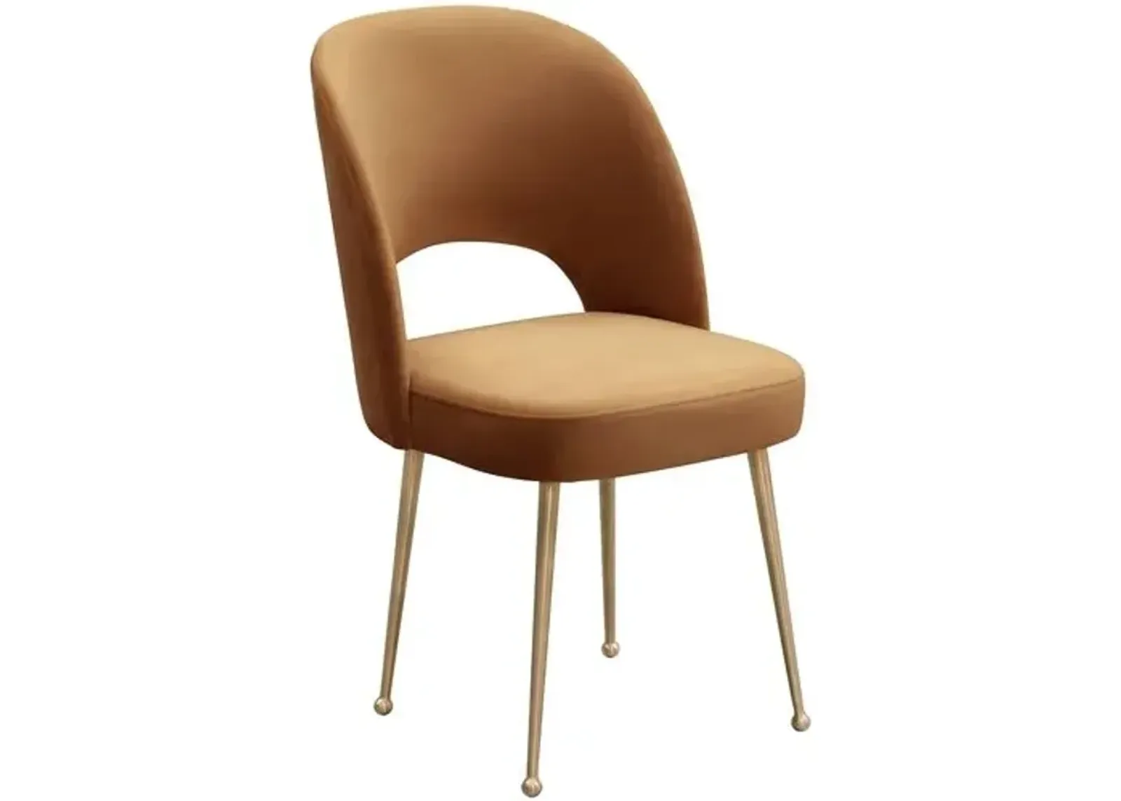 Lennon Side Chair - Cognac - Brown