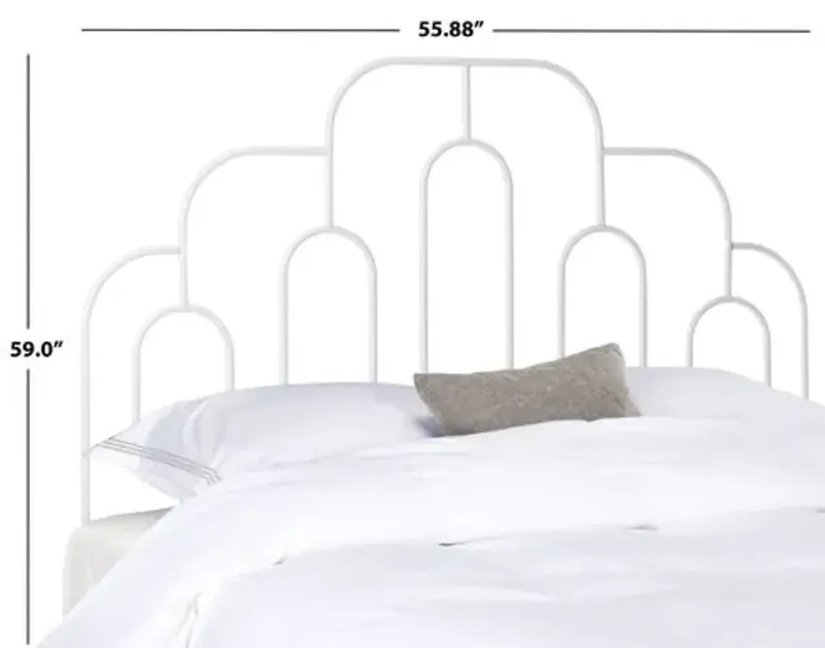 Sammie Metal Retro Headboard - White