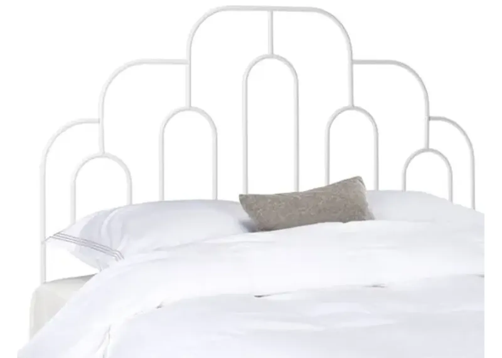 Sammie Metal Retro Headboard - White