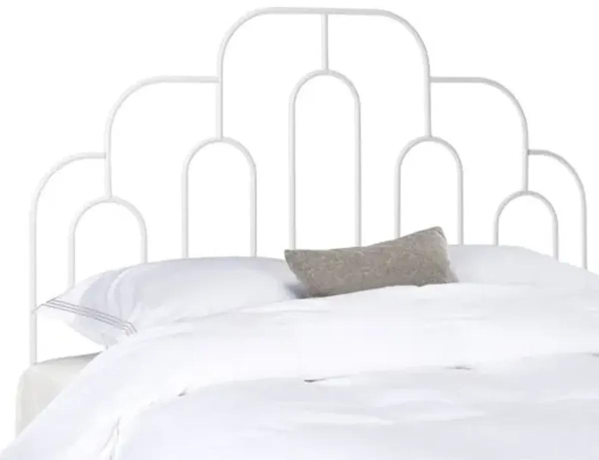 Sammie Metal Retro Headboard - White