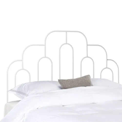 Sammie Metal Retro Headboard - White