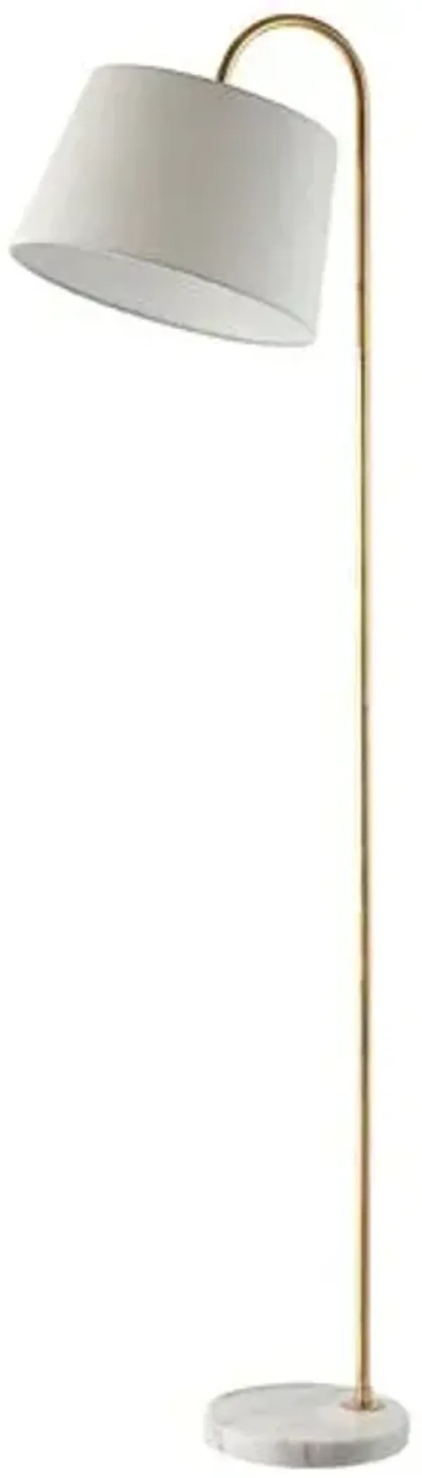 Madeline Floor Lamp - Gold Leaf/White