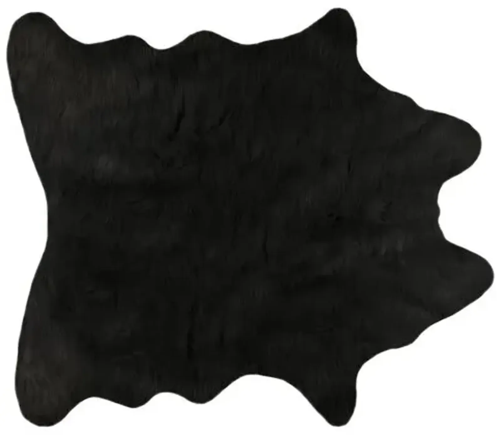 5'3"x7'6" Faux Cowhide Rug - Black - Black