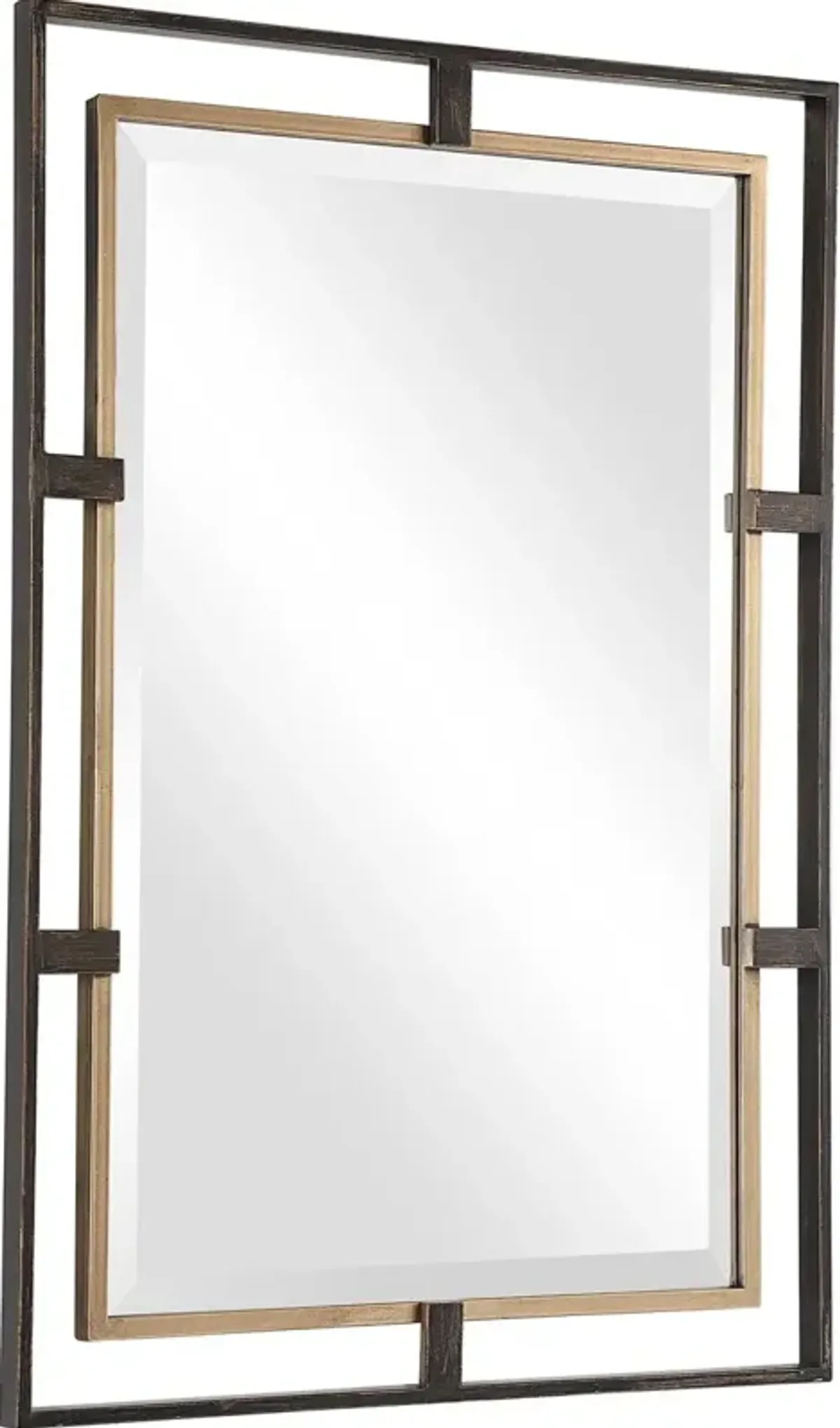 Kevin Rectangle Wall Mirror, Gold