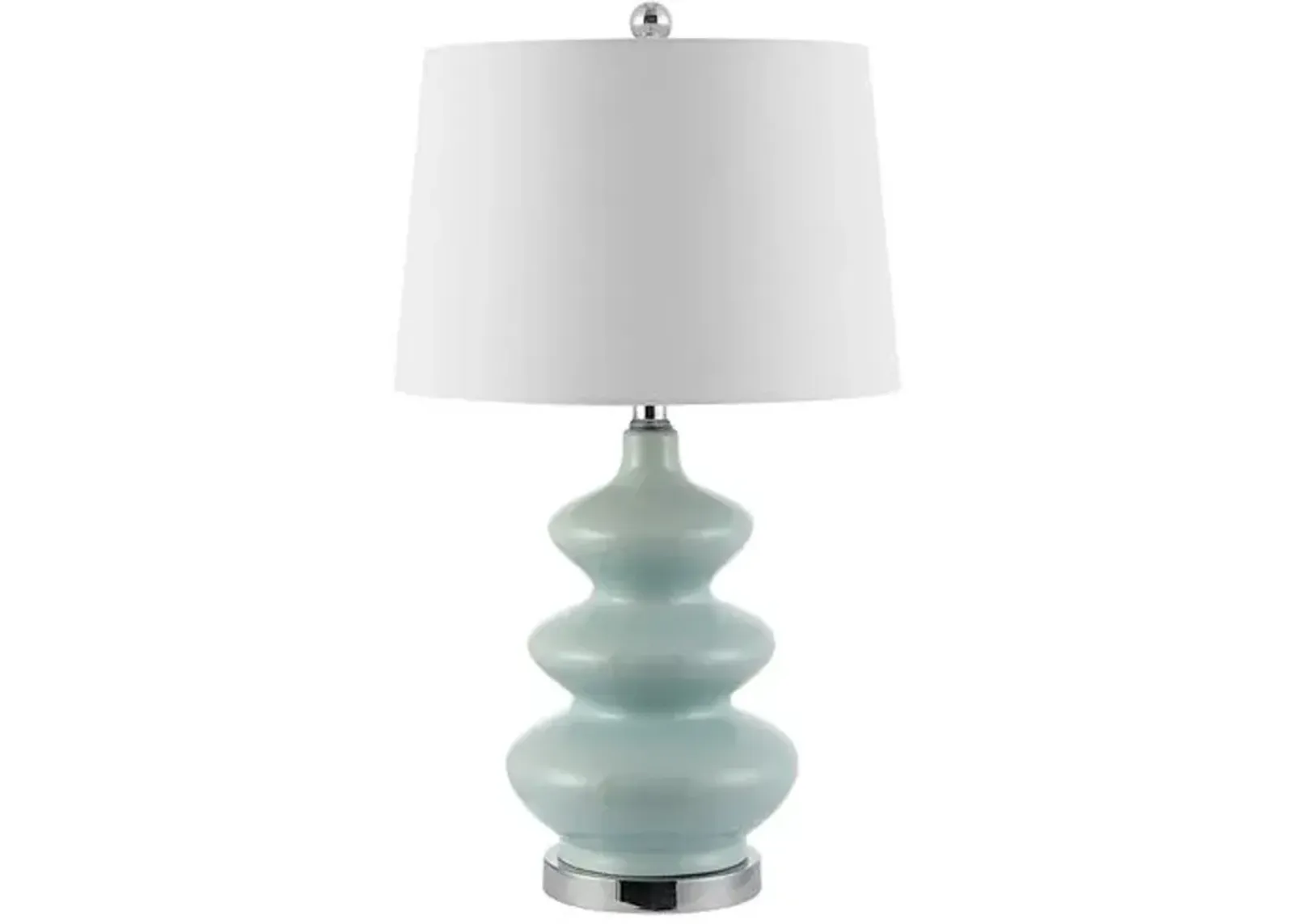 Bria Ceramic Table Lamp - Light Blue