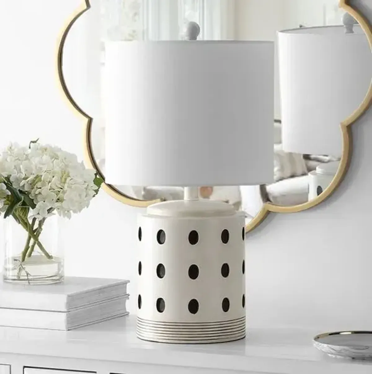 Lewis Table Lamp - Cream/Black