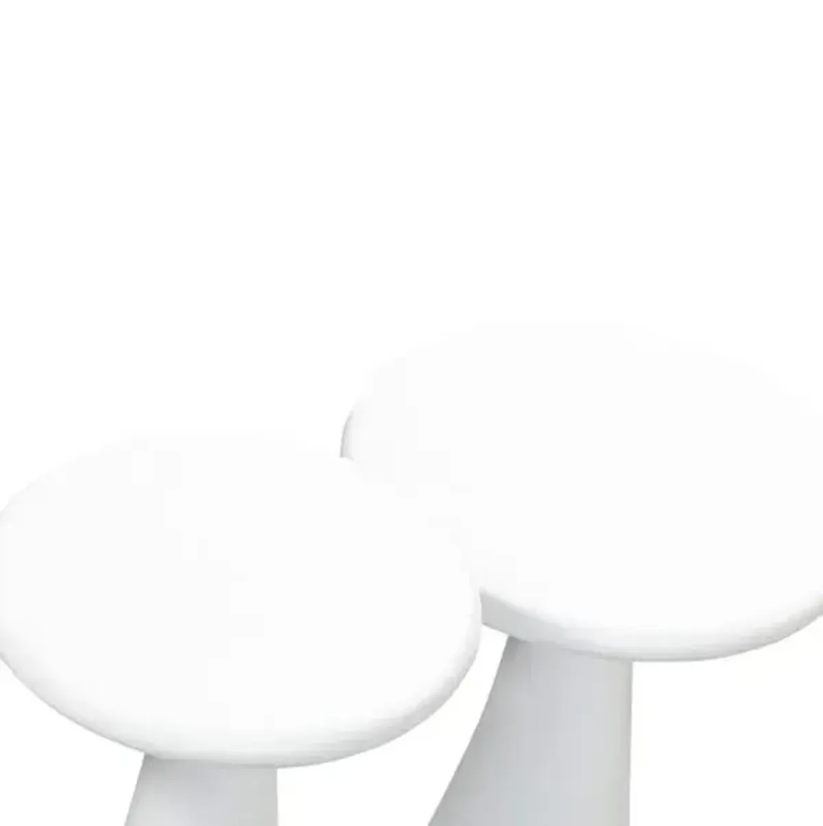 Set of 2 Harper Accent Tables - White - 20H x 8.5Dia in; 16H x 10.5Dia in