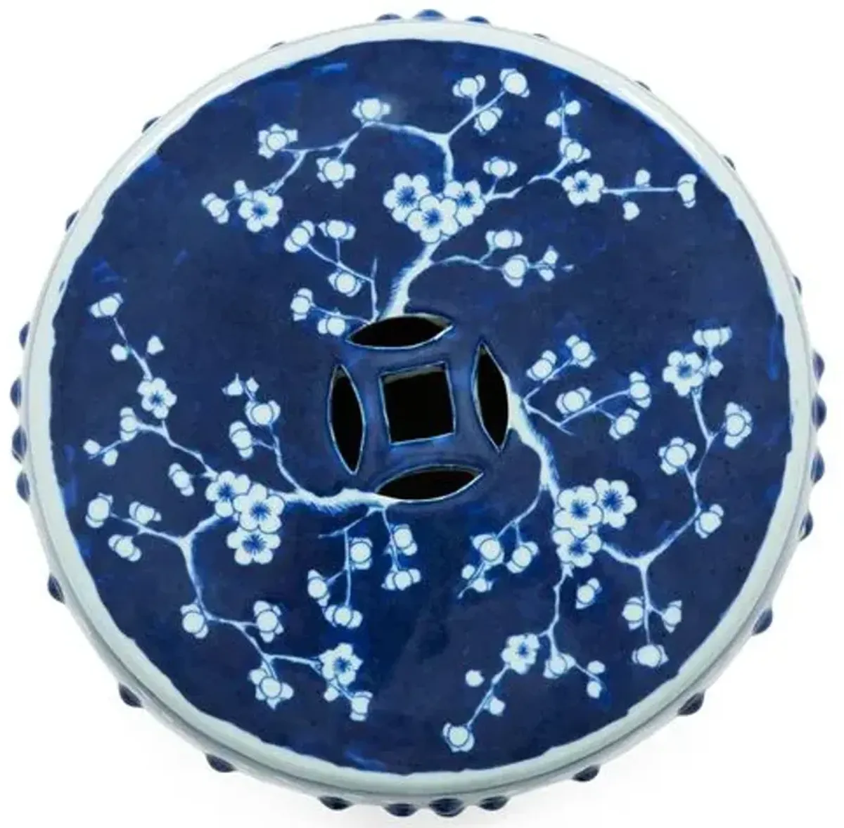 Blossom Garden Stool - Navy/White