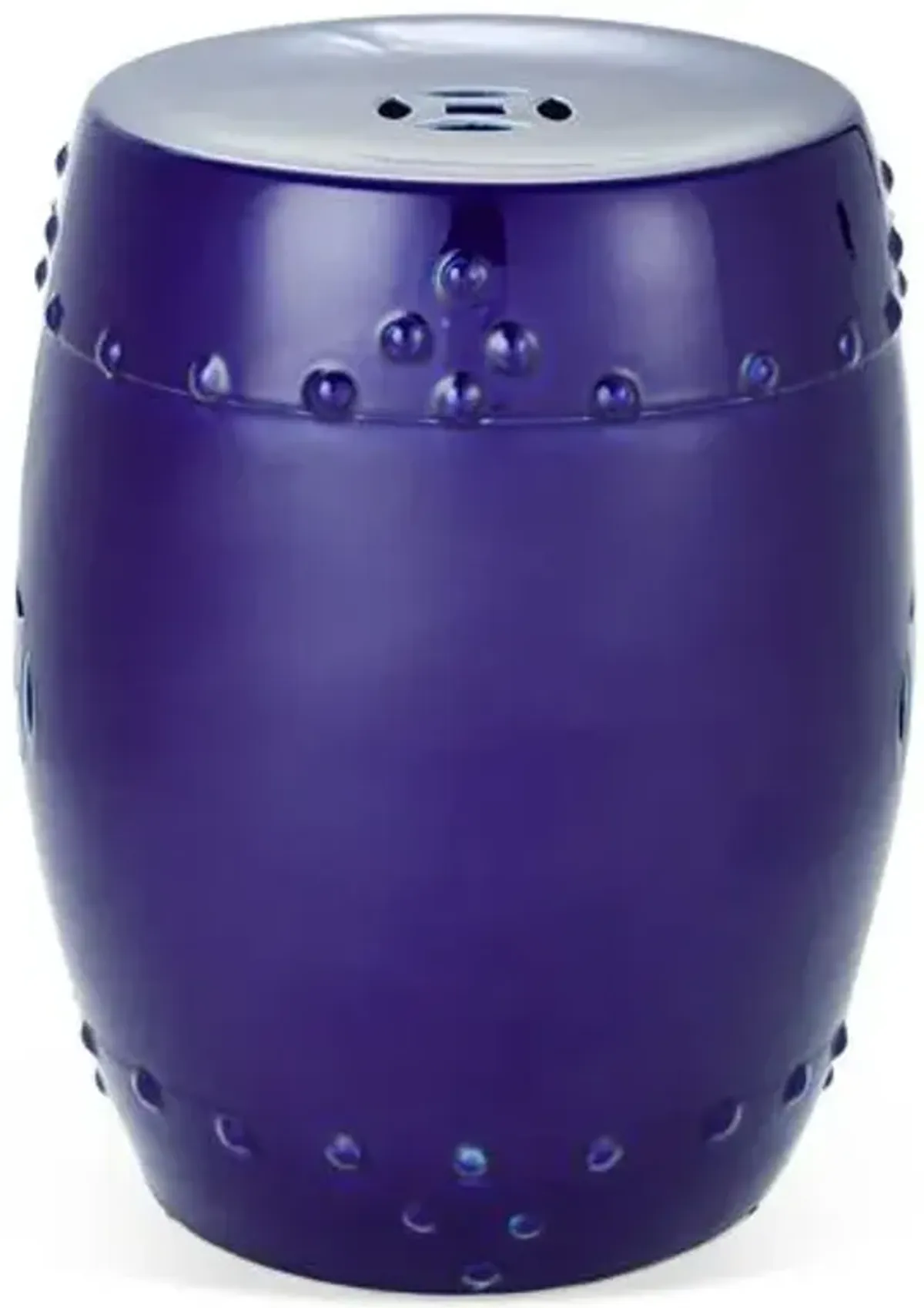 Kelly Ceramic Garden Stool - Cobalt Blue