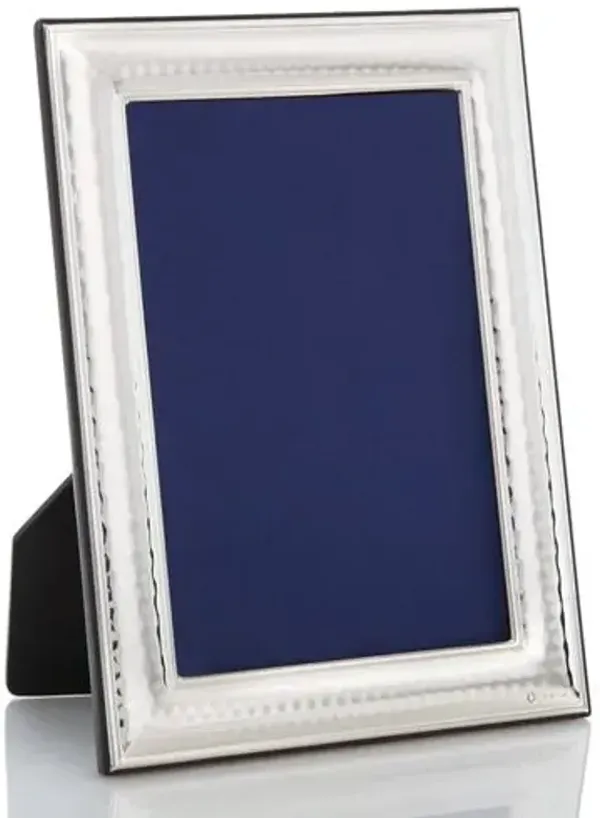 Sterling Hammered Point Frame - 8x10 - Silver