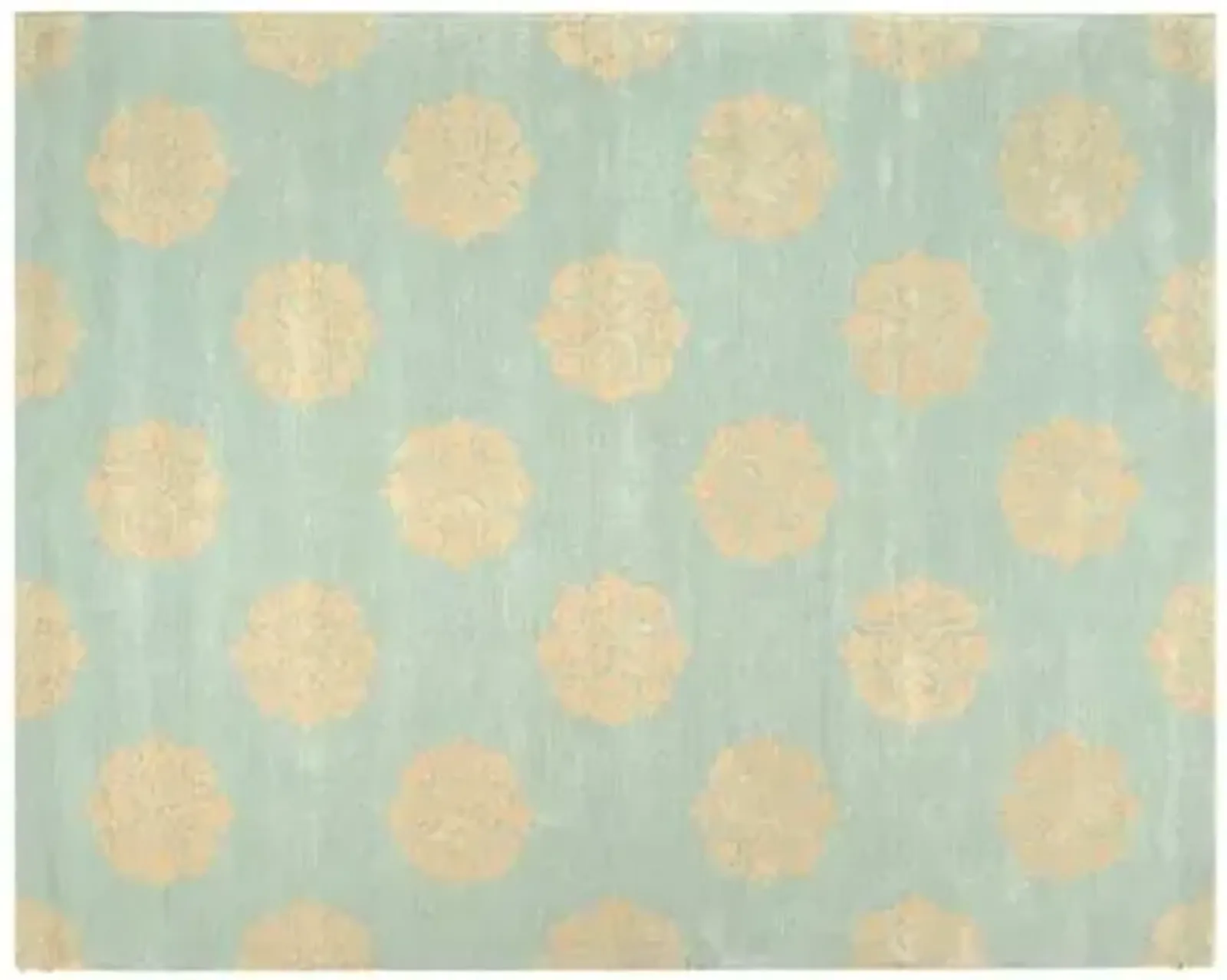 Greenwich Rug - Turquoise - Ivory - Ivory