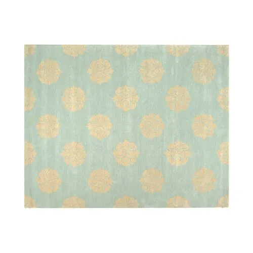 Greenwich Rug - Turquoise - Ivory - Ivory