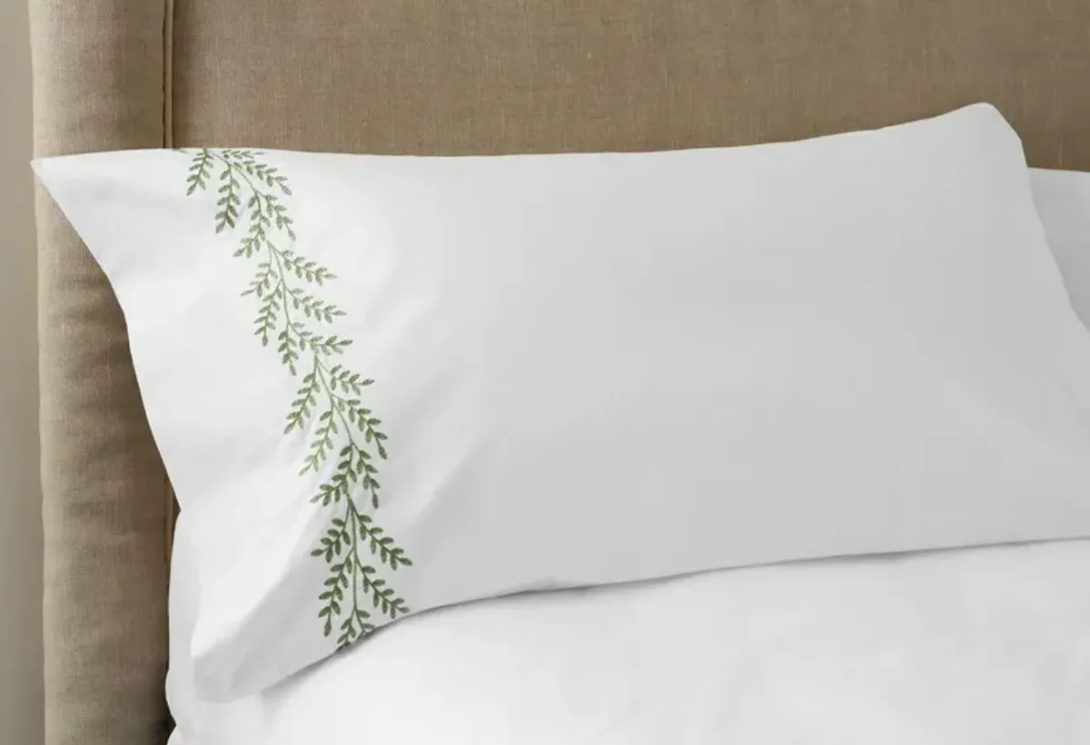 Set of 2 Willow Embroidered Pillowcases - Hamburg House
