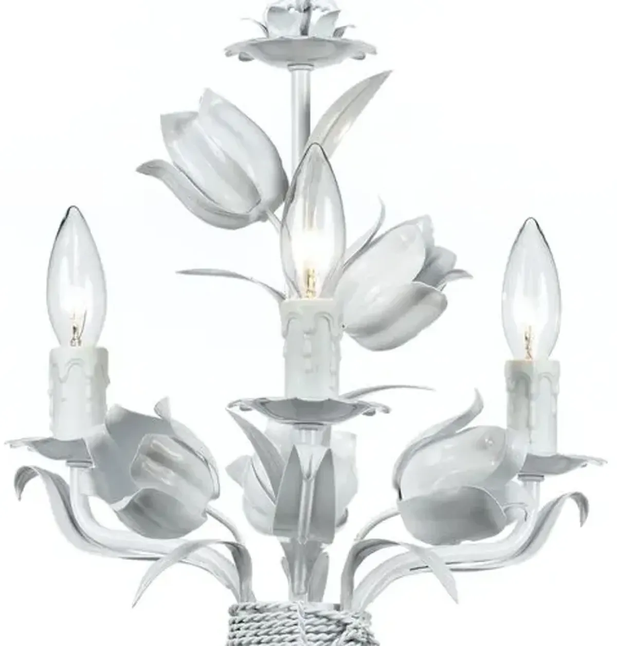 Amour 3-Light Chandelier - White - Crystorama