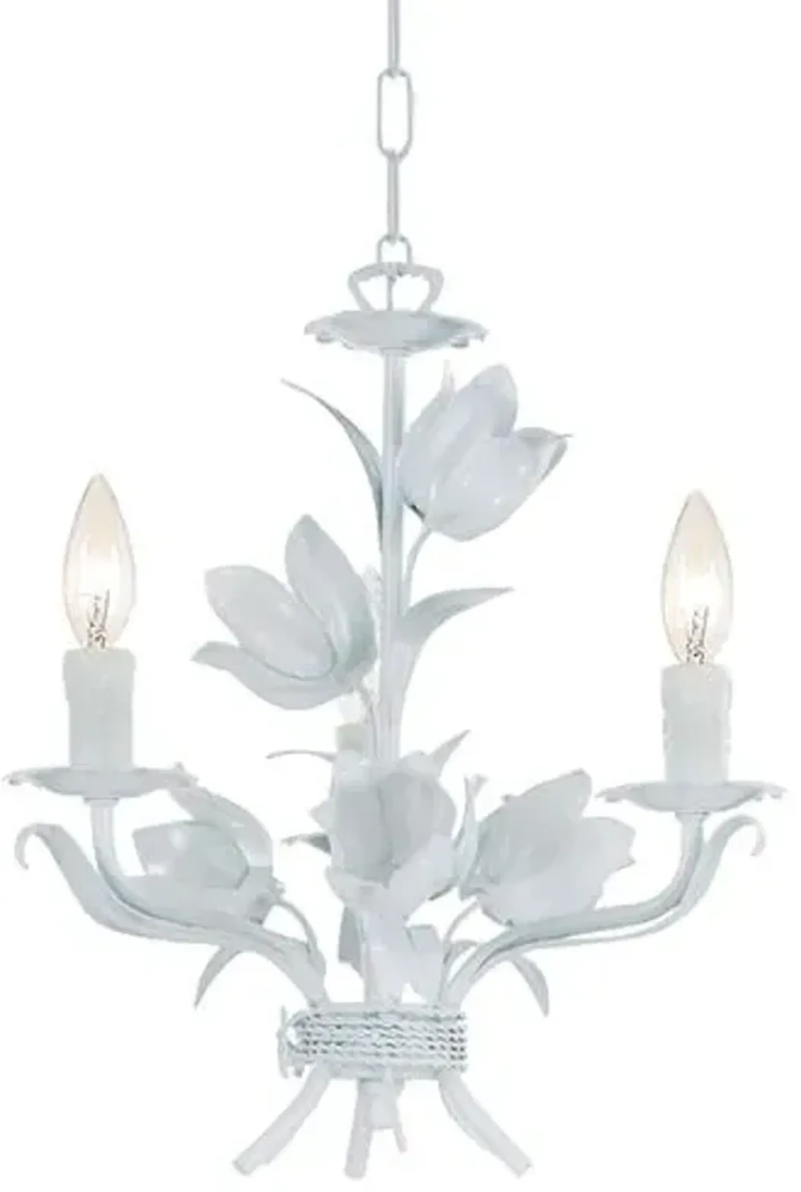 Amour 3-Light Chandelier - White - Crystorama