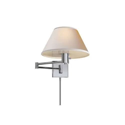 Visual Comfort - Classic Swing-Arm Sconce - Polished Nickel - Silver