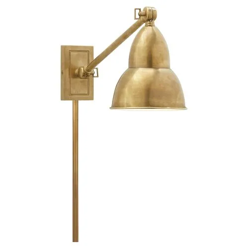 Visual Comfort - French Single Arm Library Light - Antique Brass - Gold