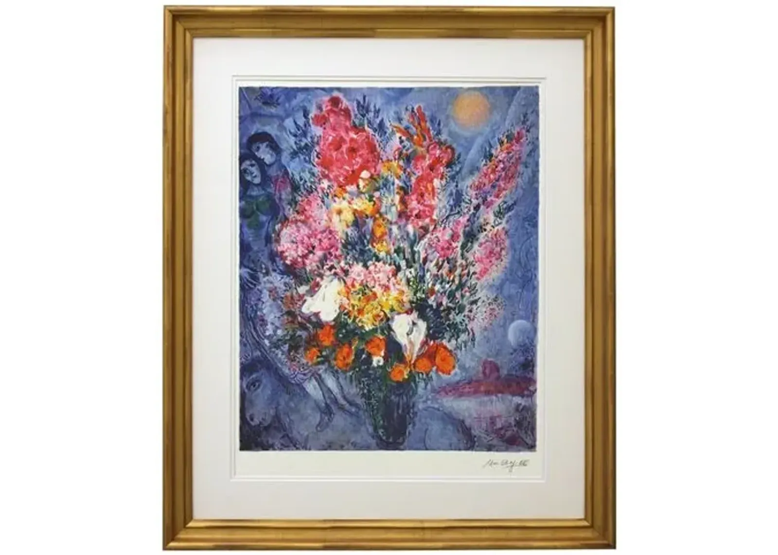 Painting - Marc Chagall - Blue Bouquet - Munn Works - Purple