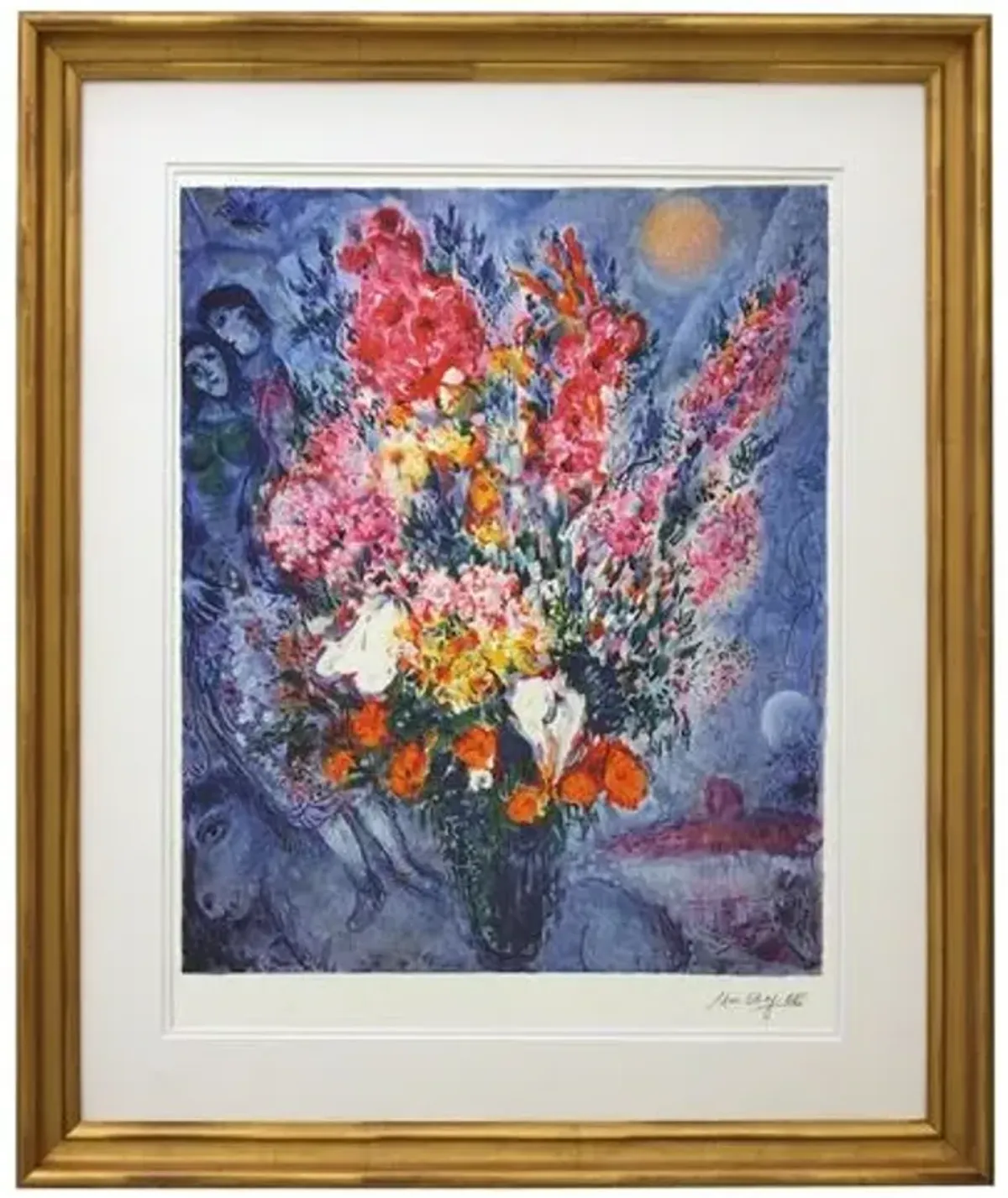 Painting - Marc Chagall - Blue Bouquet - Munn Works - Purple