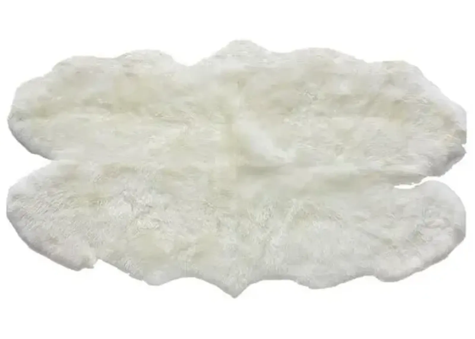 Sheepskin Rug - Natural - White - White