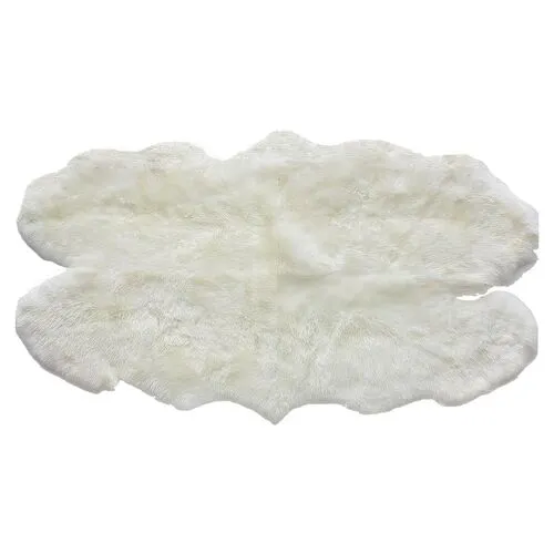 Sheepskin Rug - Natural - White - White