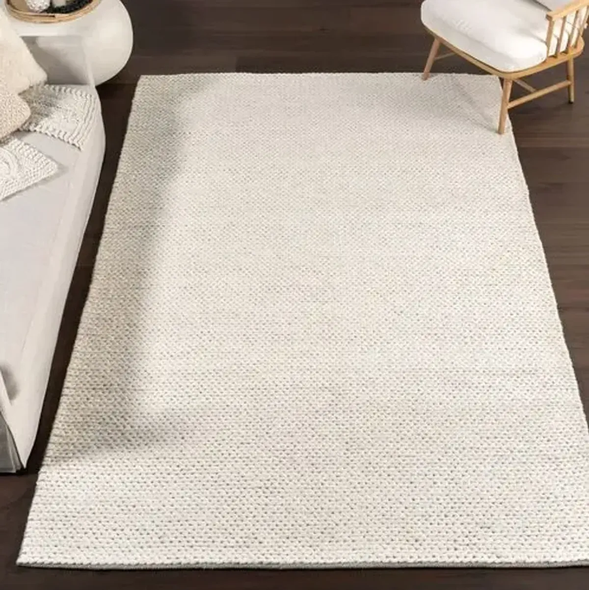 Turnbull Rug - Ivory - White - White