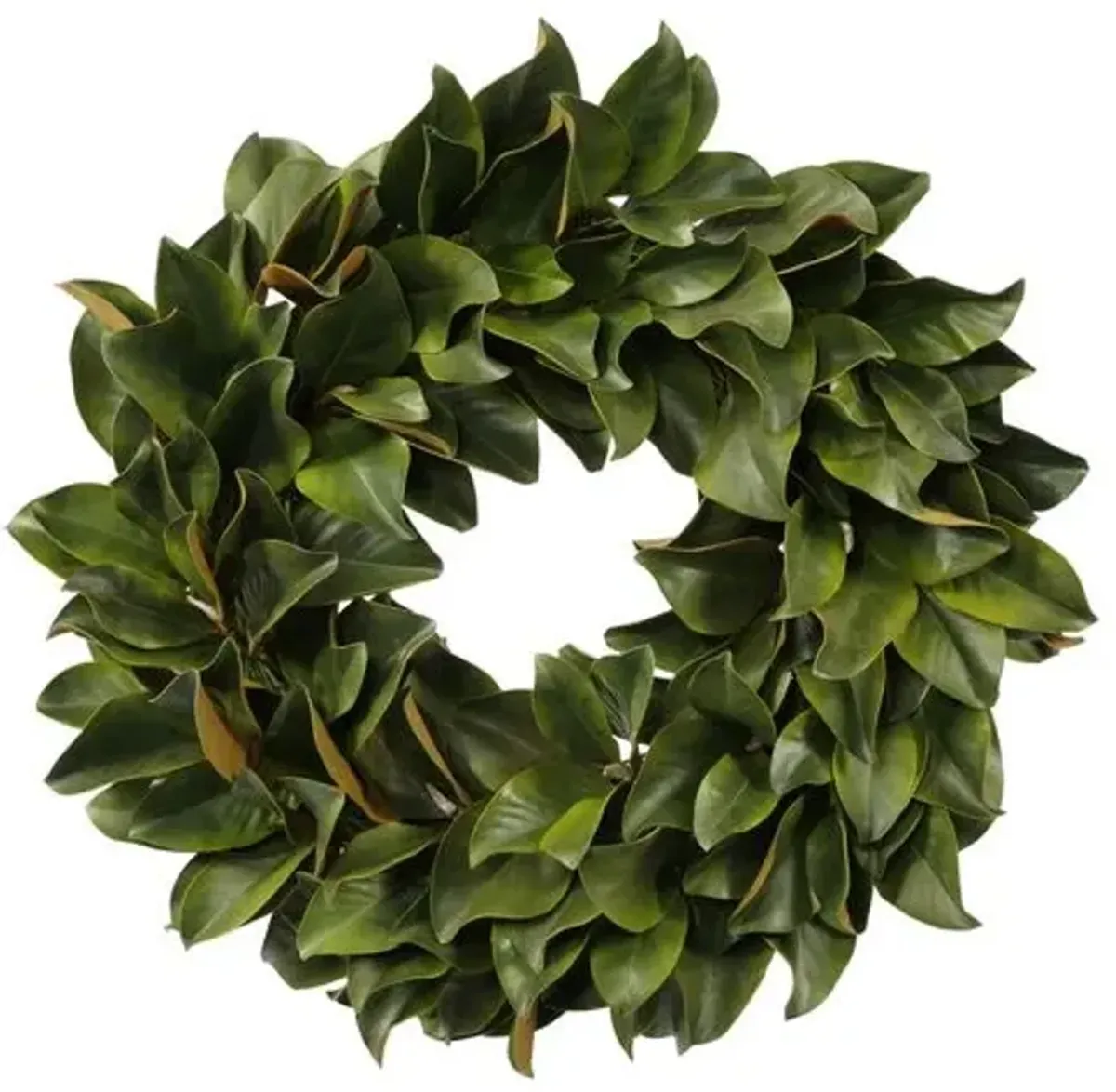 30'' Magnolia Leaf Wreath - Faux - Green