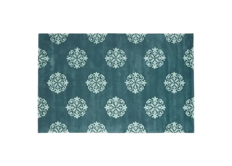 Greenwich Rug - Navy/Teal - Blue - Blue