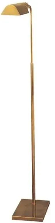 Visual Comfort - Library Floor Lamp - Antique Brass