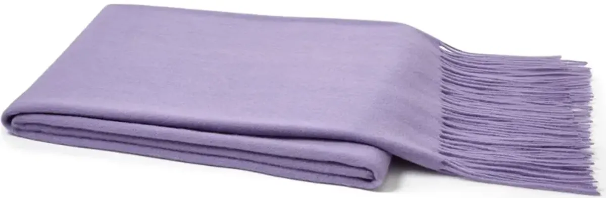 Solid Cashmere Throw, Lavender