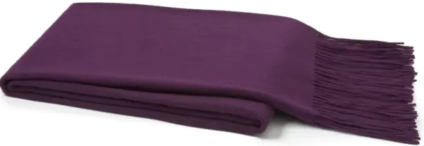 Solid Cashmere Throw, Purple