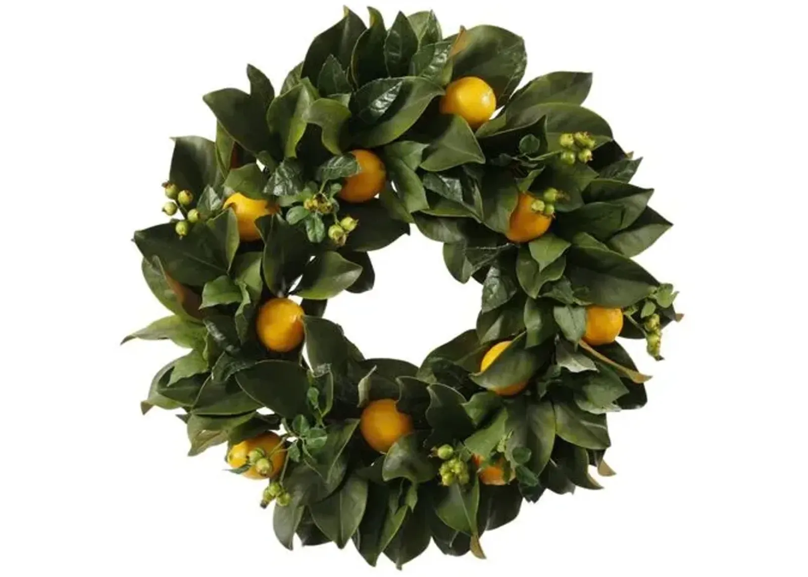 24" Lemon Wreath - Green