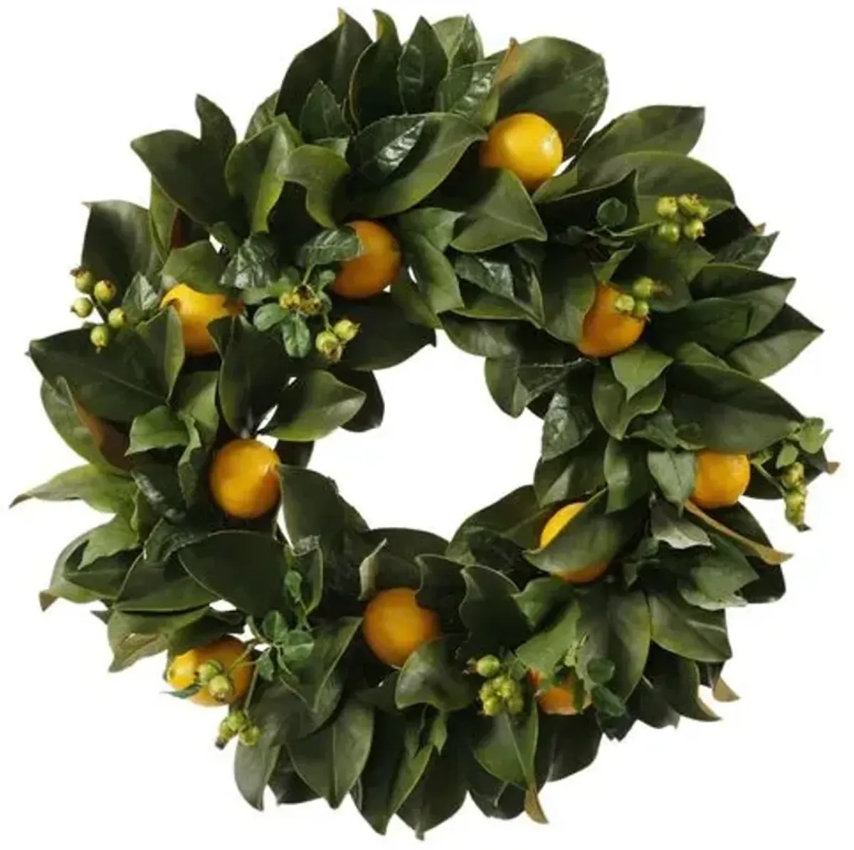 24" Lemon Wreath - Green