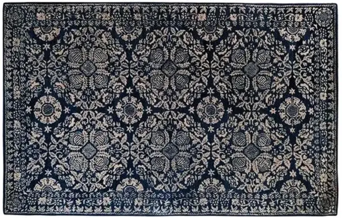 Rafi Rug - Deep Navy - Black - Black