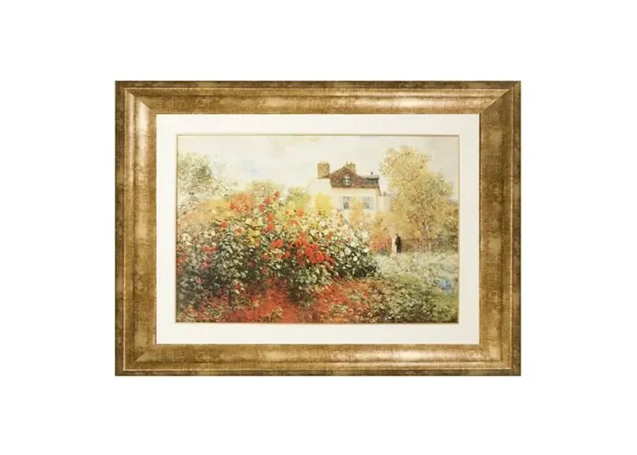 Painting - Claude Monet - Garden in Argenteuil Sun - Munn Works - Yellow