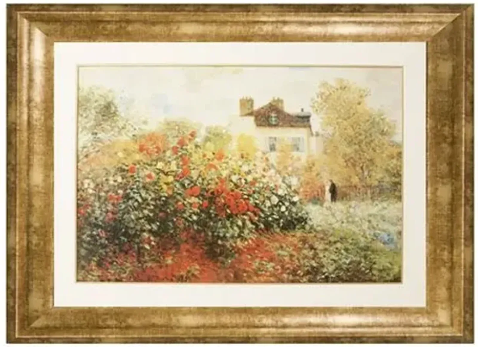 Painting - Claude Monet - Garden in Argenteuil Sun - Munn Works - Yellow