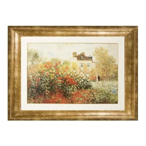 Painting - Claude Monet - Garden in Argenteuil Sun - Munn Works - Yellow