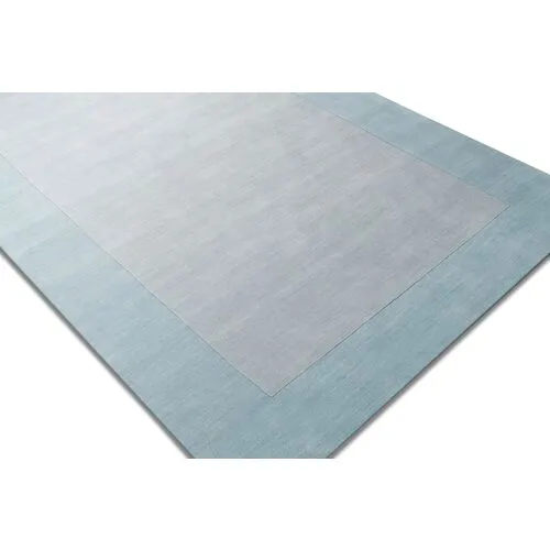 Lombard Rug - Gray/Blue - Handcrafted - Blue