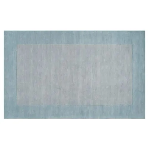 Lombard Rug - Gray/Blue - Handcrafted - Blue